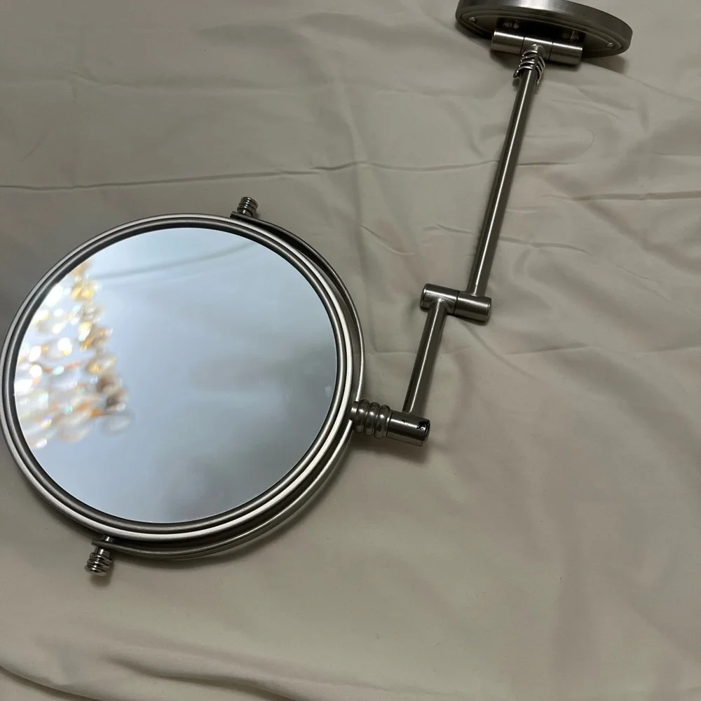 Wall-Mounted Silver Mirror